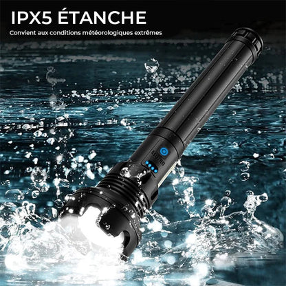 Tactical rechargeable laser LED flashlight | Bowlift
