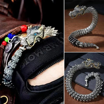 Skanto | Silver Handmade Dragon Chain Bracelet