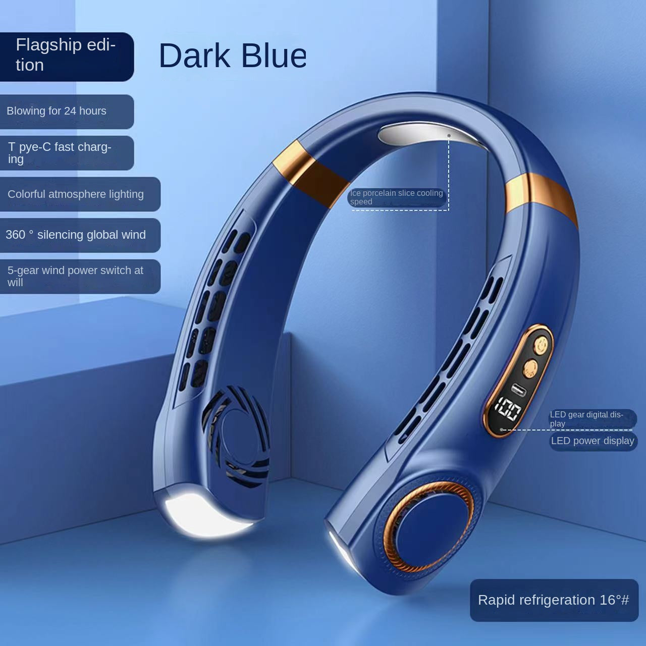 Skanto | Digital Display Portable Neck Fan