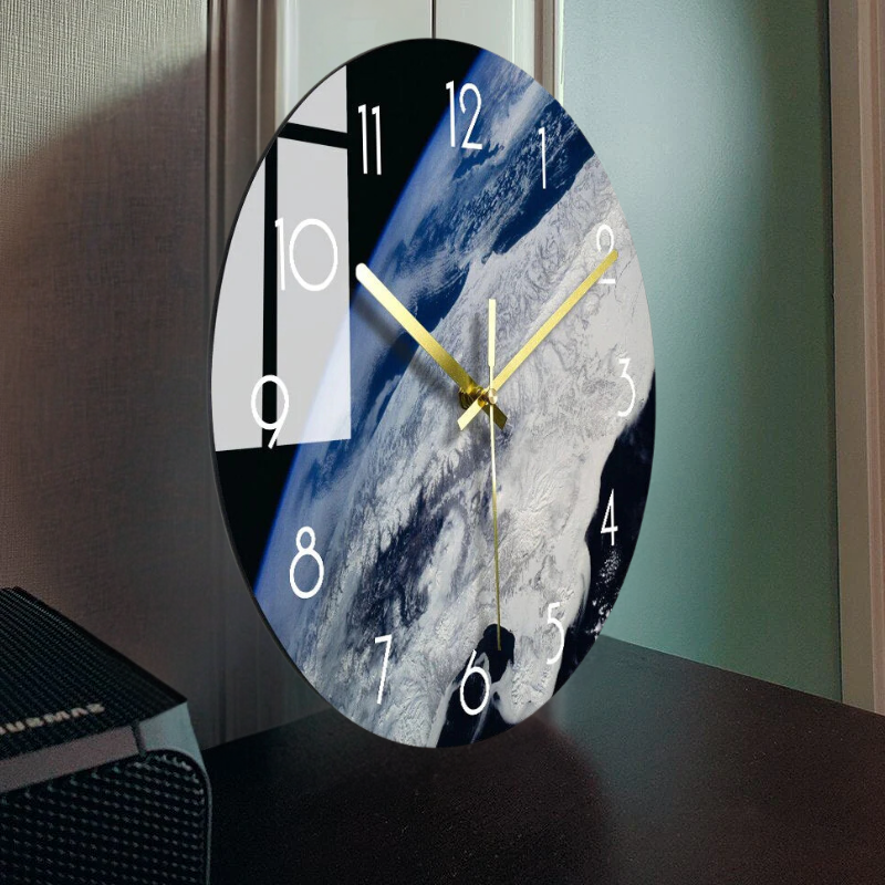 Artistic glass wall clock for stylish interiors