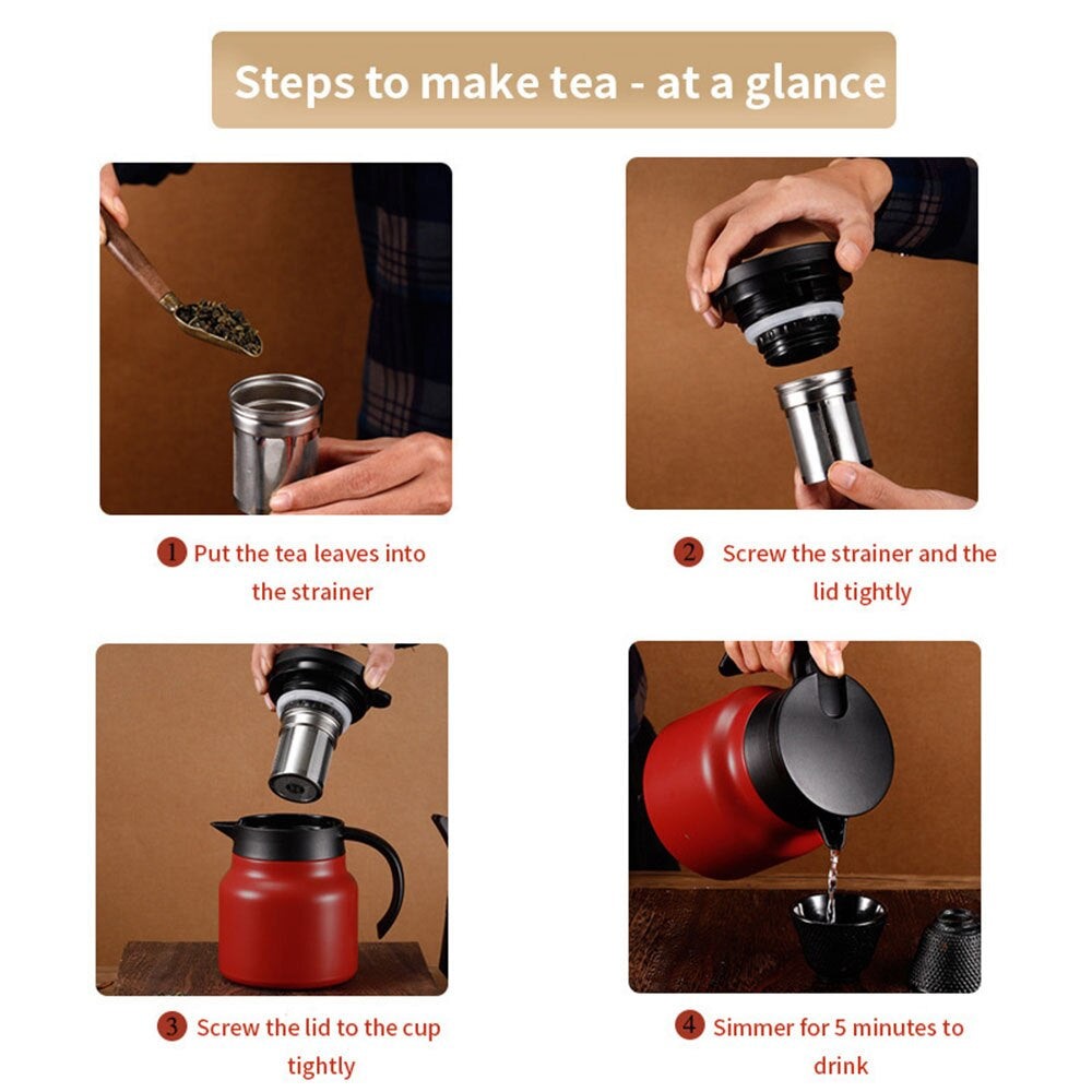 Skanto | Thermal Wave Elegant Stainless Steel Teapot