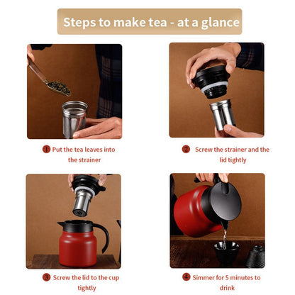 Skanto | Thermal Wave Elegant Stainless Steel Teapot