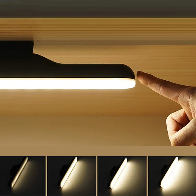 Magnetic rechargeable touch lamp with long battery life