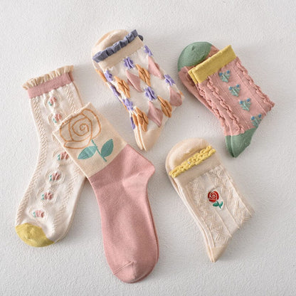 BowLift | Women's Floral Cotton Socks (10 Pairs)