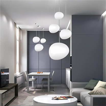 Skanto | Elegant Glass Pebble Pendant Light