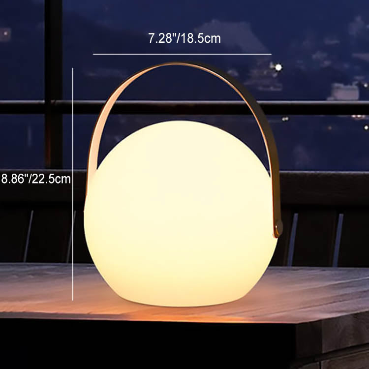 Skanto | Modern Simple Plastic Round Square Hand LED Table Lamp for Outdoor Patio