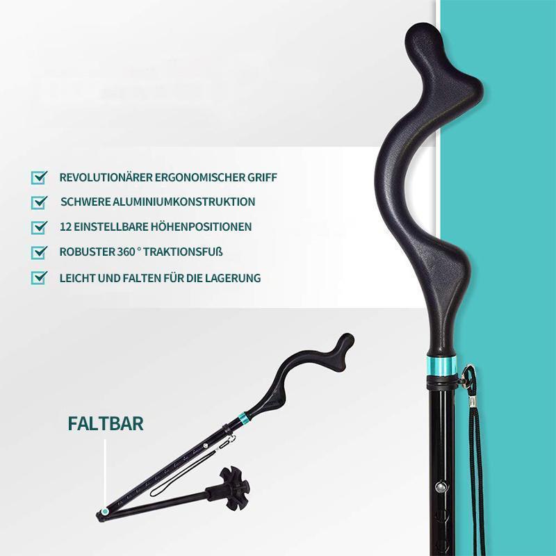 Foldable and retractable walking stick