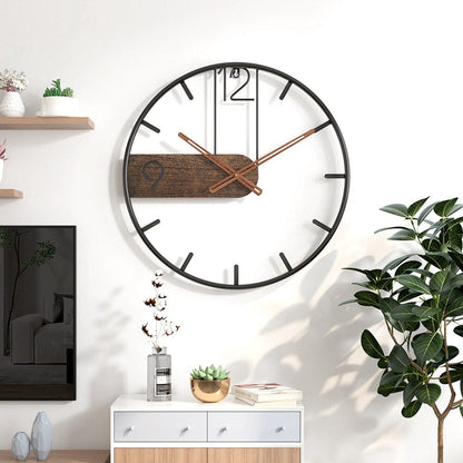 Skanto | RusticTick - Steel and Walnut Wall Clock