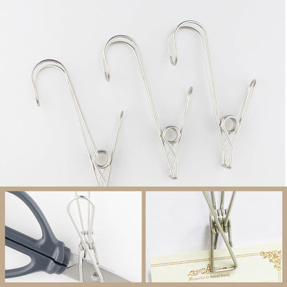 BowLift | Stainless Steel Clothes Pins Hook Clip