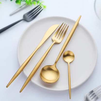 Skanto | Modern Stainless Steel Cutlery Set – 24 Pieces
