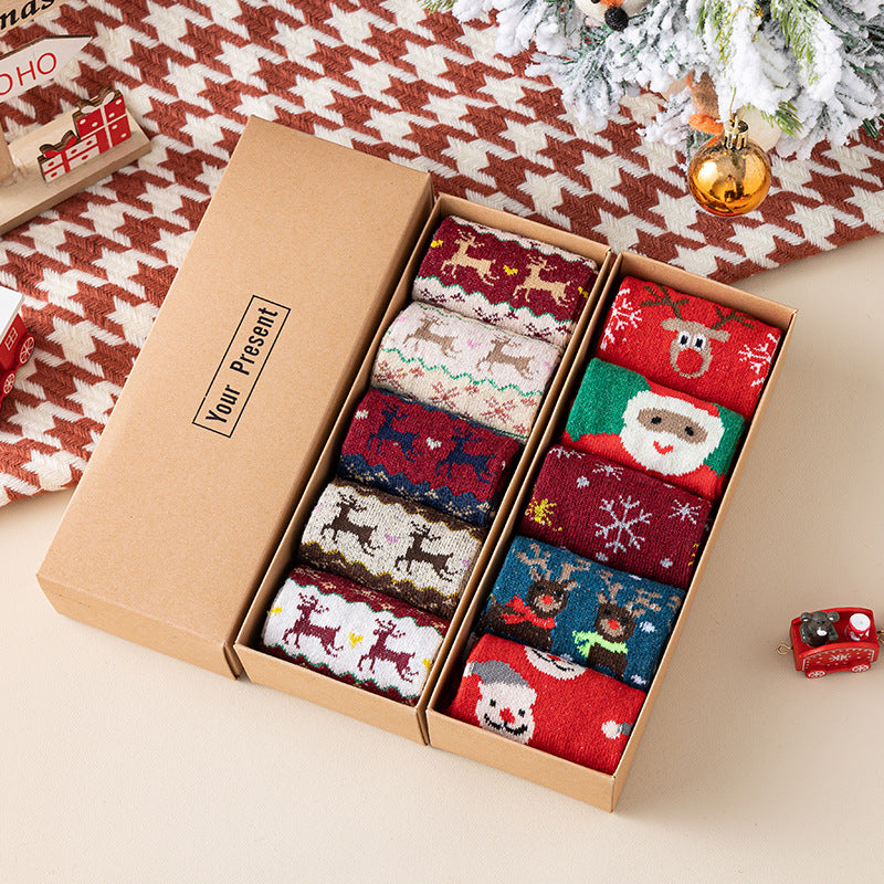 5 pairs of Christmas socks
