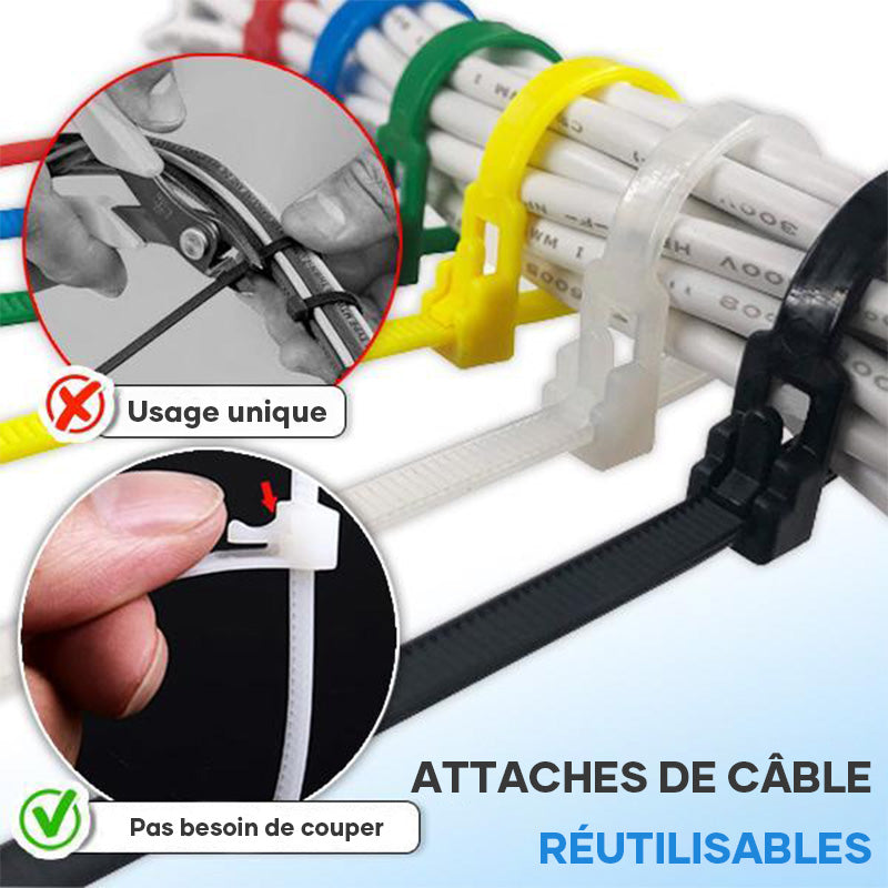 Reusable Cable Ties (100PCS) | Skanto