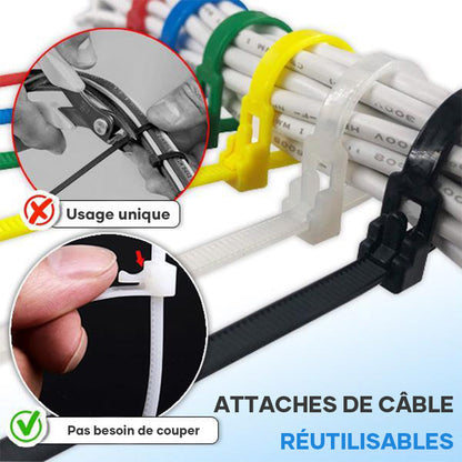 Reusable Cable Ties (100PCS) | Skanto