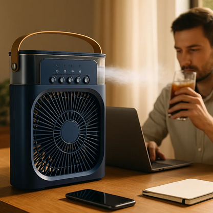 3-in-1 Air Cooler Humidifier | Portable, adjustable fan speeds & Ideal for Bedrooms, Offices & Small Rooms | Karnz