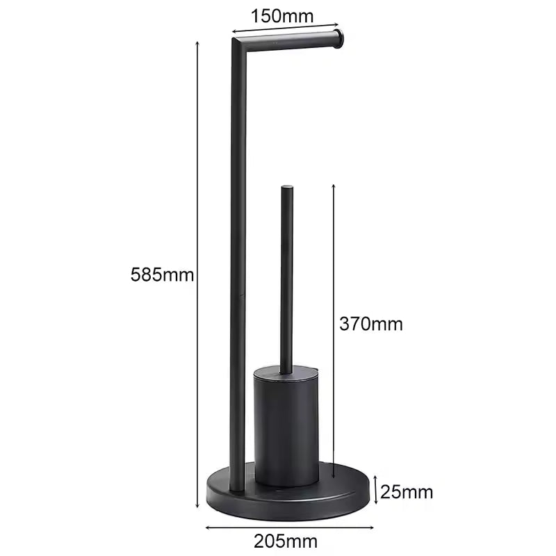 CleanStand Freestanding Toilet Paper Holder with Brush Bowlift