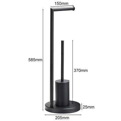 CleanStand Freestanding Toilet Paper Holder with Brush Bowlift