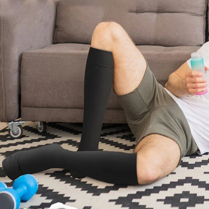 Elastic compression stockings with zipper