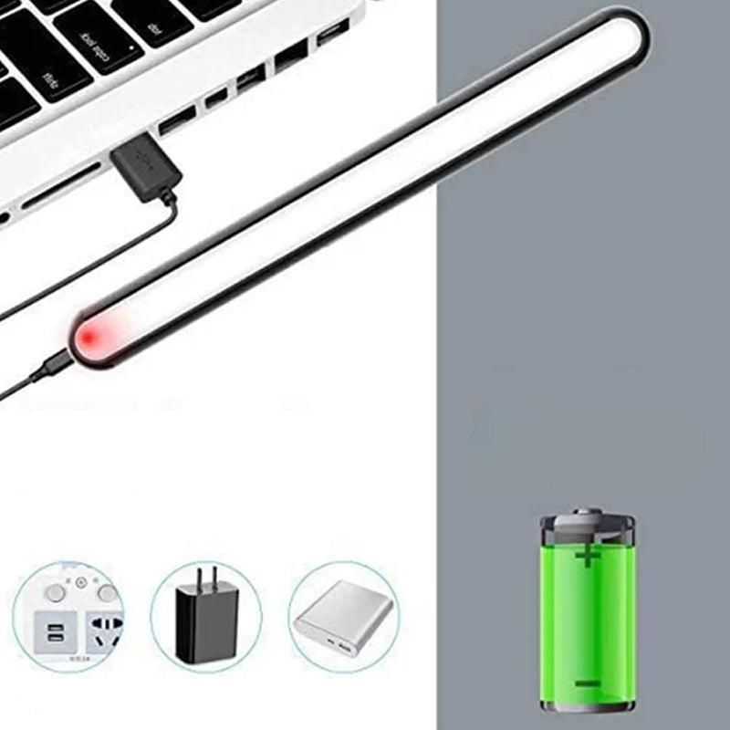 Magnetic rechargeable touch lamp with long battery life