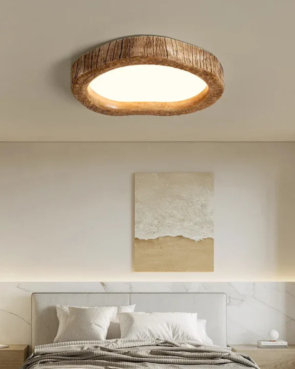 Skanto | Wood & Subtle Glow Ceiling Lamp