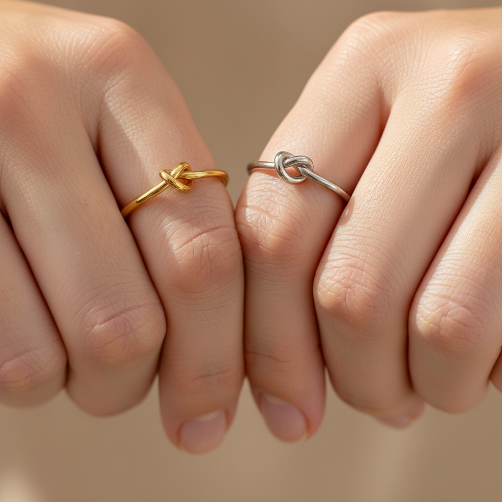 BowLift | Dainty Heart Knot Bond Ring