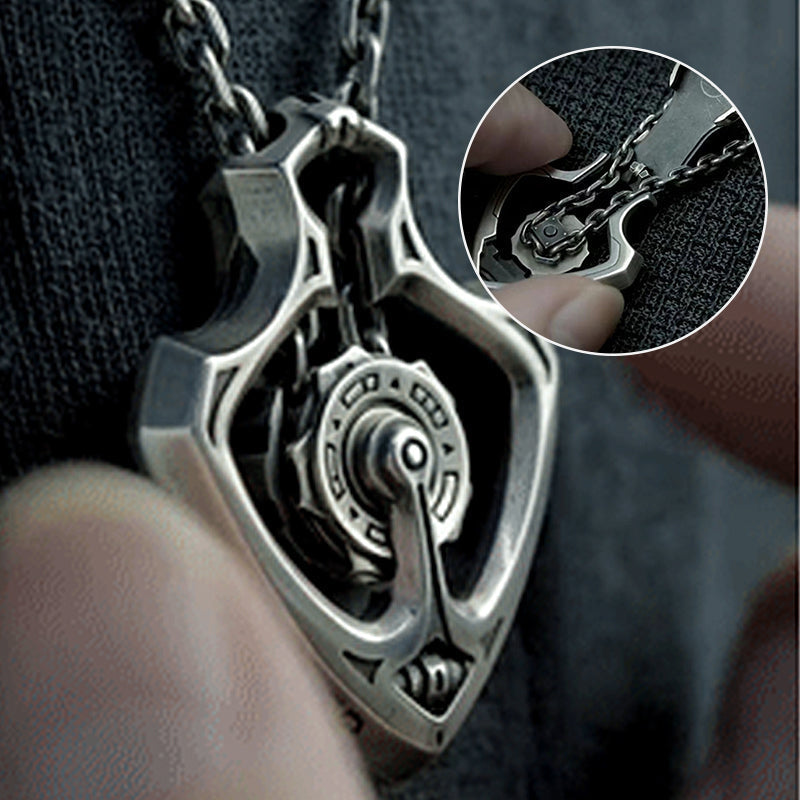 BowLift | Mechanical Rotating Gear Pendant Necklace