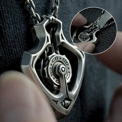 BowLift | Mechanical Rotating Gear Pendant Necklace