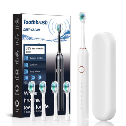 Skanto | Sonic Electric Toothbrush | 6 Modes & IPX7 Waterproof | White, Black, Pink