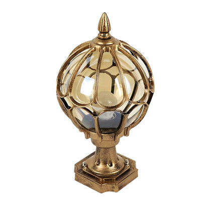 Vintage Outdoor Pier Mount Post Light with Glass Globe | Kalsten