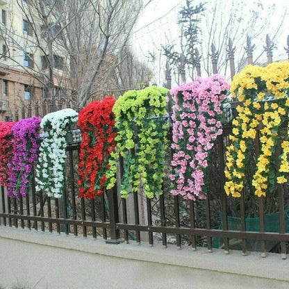 Lively artificial hanging orchid bunch | Skanto