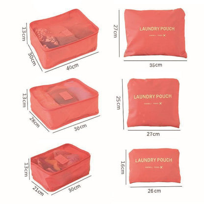 Skanto | 6 Piece Portable Luggage Packing Cubes
