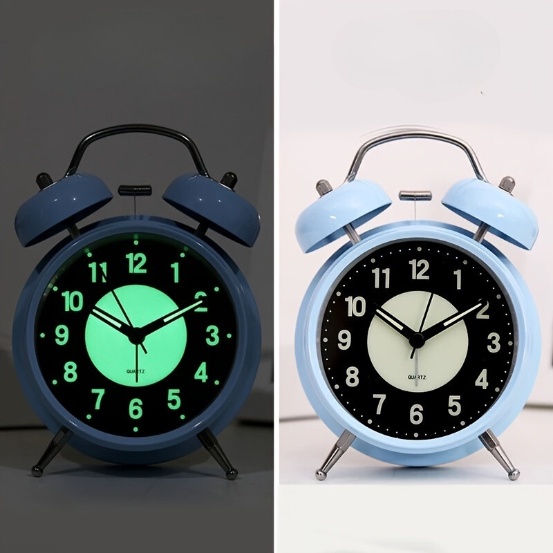 Skanto | LuminousTime - Elegant Metal Alarm Clock with Gentle Lighting for Peaceful Mornings and Evenings