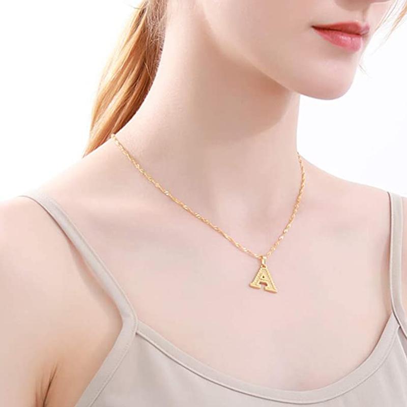 Skanto | 18K Gold Plated Initial Letter Necklace