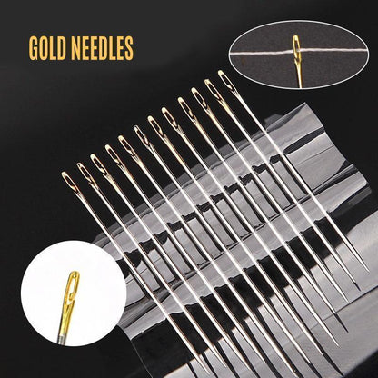Self-threading needles