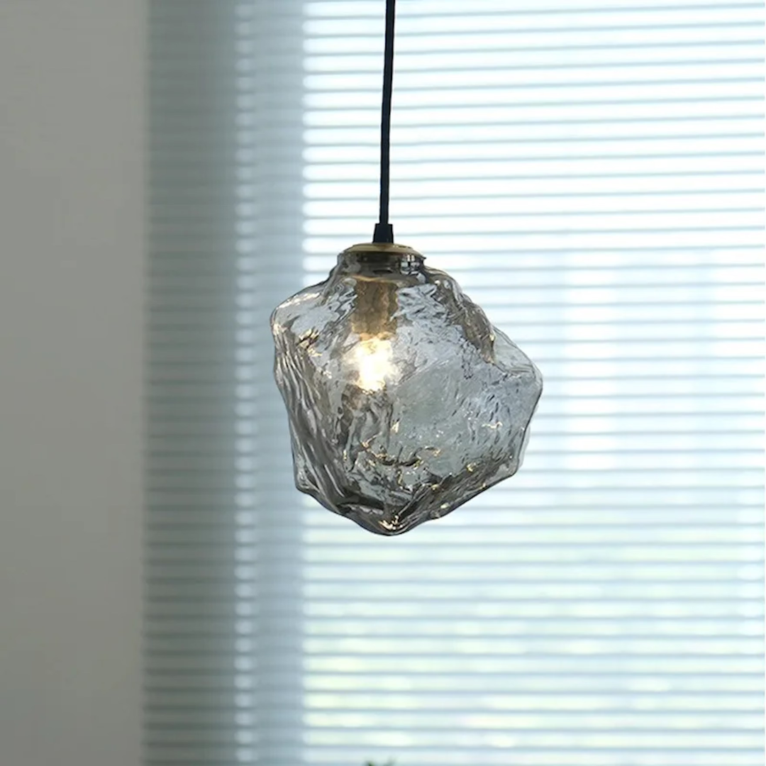 Skanto | Frostglow Glass Pendant Inspired by Ice Cubes