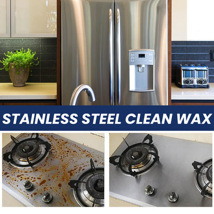 Stainless steel spot cleaning wax