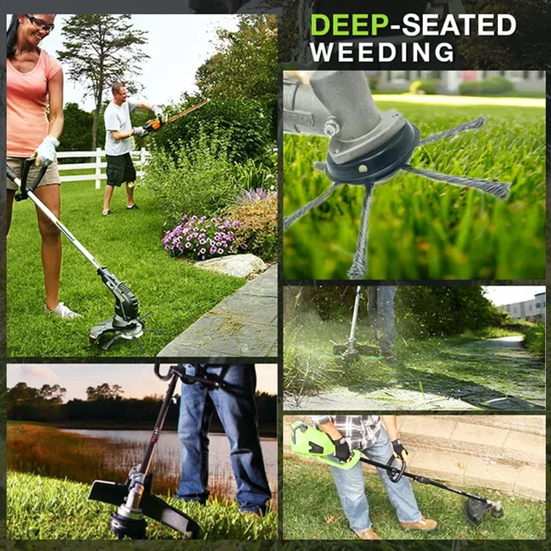 Skanto | Steel Cable Lawn Mower Head, 3/6 Head Lawn Mower Cutting Head
