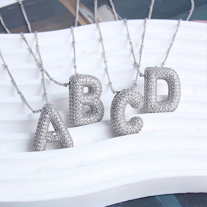 Skanto | Alphabet Diamond Pendant Necklace
