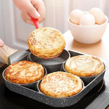 Skanto | Four-Hole Egg Pan, Breakfast Omelette Household Frying Pan Non-Stick Pan