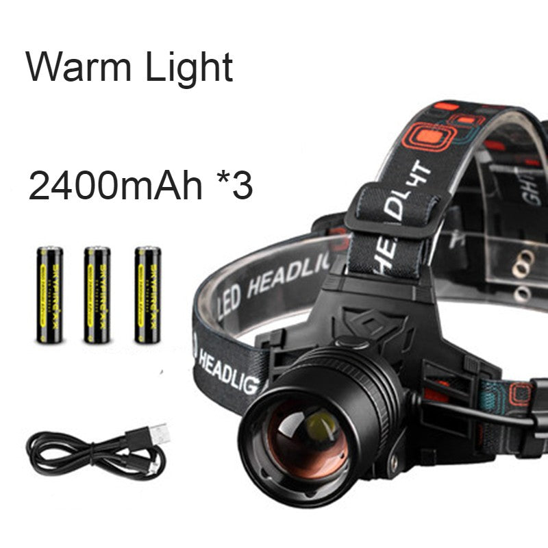 BowLift | Rechargeable Waterproof Bright LED Work Headlamp, with Zoomable Light, 3 Light Modes & Powerbank, for Camping, Hiking, Hunting, Outdoors