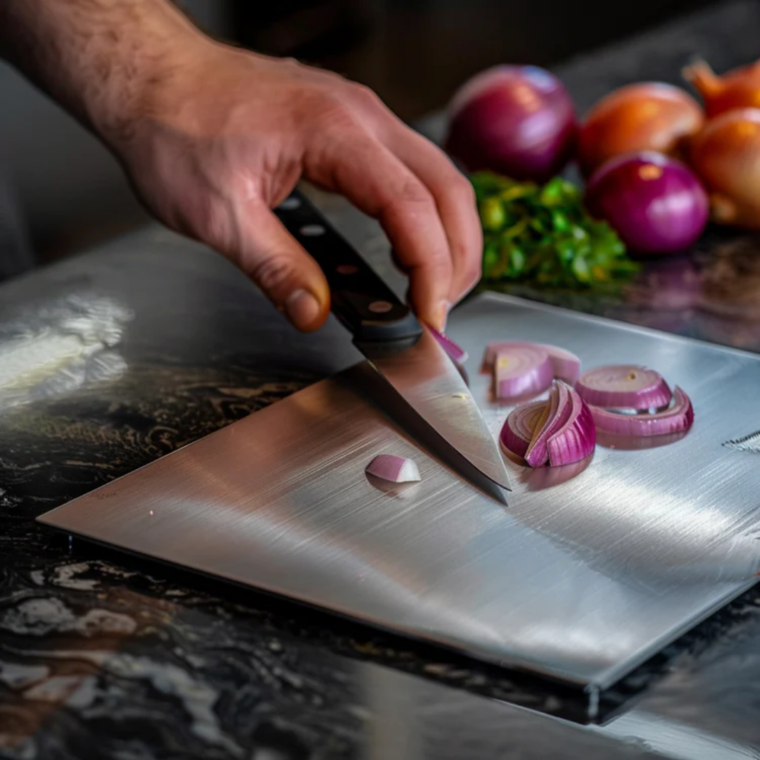 Skanto | Premium Stainless Steel Cutting Board - Stain & Scratch Resistant