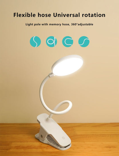 Skanto | Simple LED Clip Desk Lamp Rechargeable Eye Protection Night Light