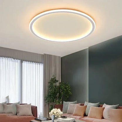 Scandinavian Round Ceiling Lamp - AuroraSphere | Karnz