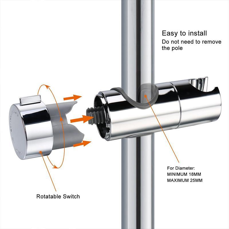 Adjustable shower head holder for slide rail | Brehn