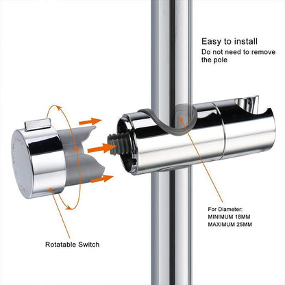 Adjustable shower head holder for slide rail | Brehn
