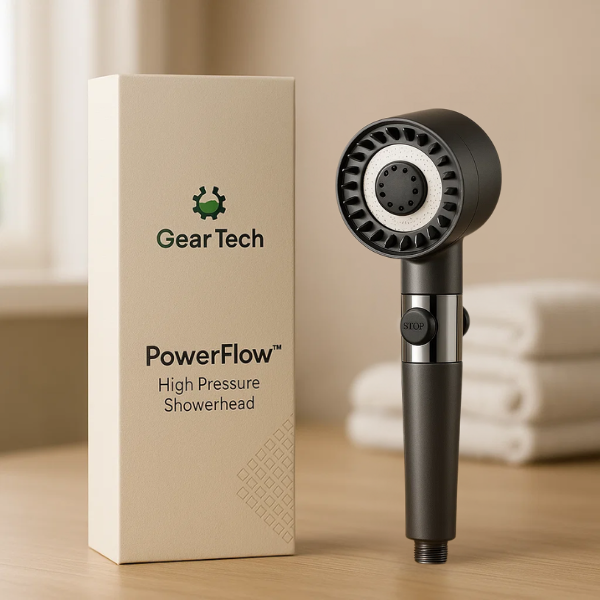 Skanto | PowerFlow™ High Pressure Shower Head | Powerful Shower Head for Maximum Water Pressure