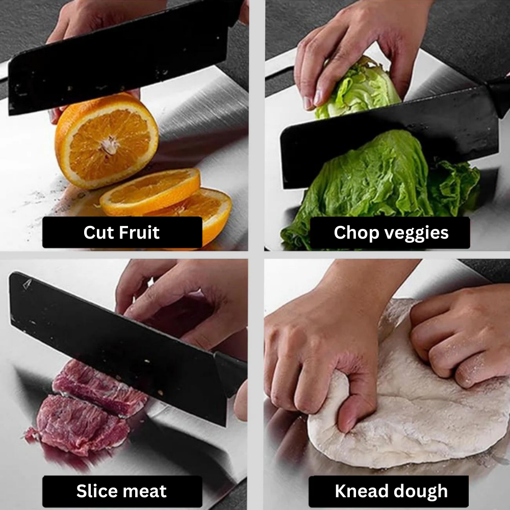 Skanto | Medical Grade Titanium Cutting Board | Durable, Non-Porous Surface for Safe Cooking & Kitchen Use