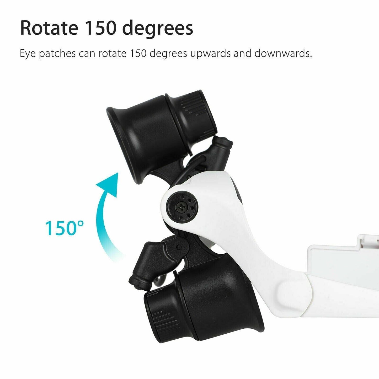 Skanto | Adjustable Headband Magnifier with LED Light and 8 Lenses – Perfect for Jewelry, Watch Repair & Engraving