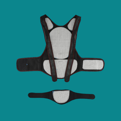BowLift | Self-Heating Back Support Brace | Adjustable Heated Posture Corrector for Back Pain Relief & Improved Posture