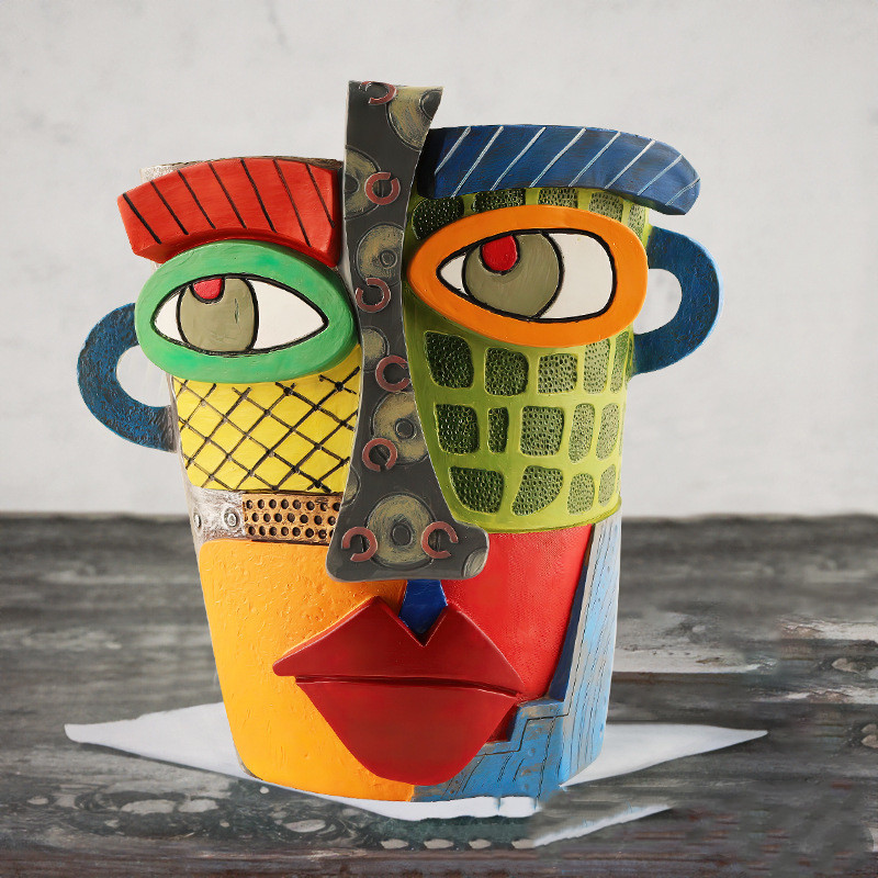 Skanto | Colorful Face Flower Pot – Creative Decoration for Home and Garden
