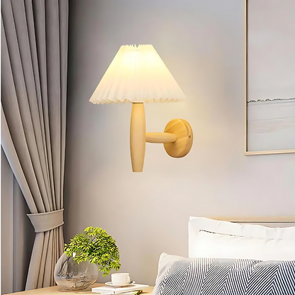 Scandinavian modern wooden wall lamp